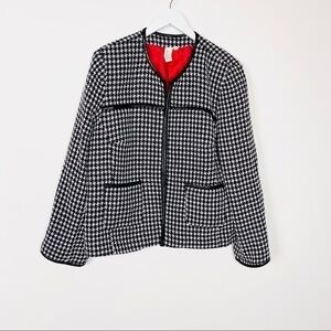 Lavender & Honey Black White Tweed Blazer Size XL
